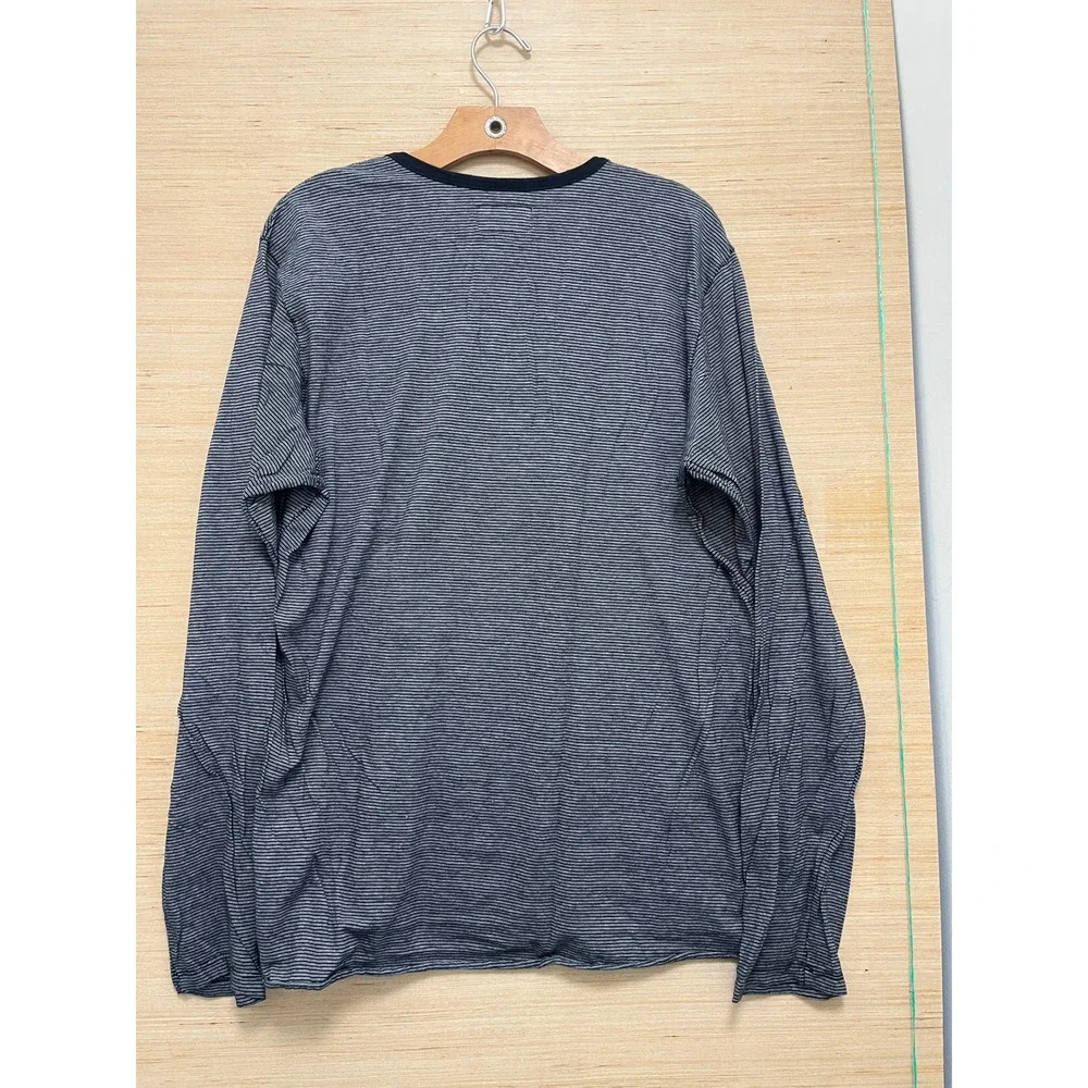 True Religion Henley Long Sleeve Striped Pocket T‎ Shirt Mens 2XL TTTG